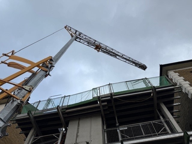 Crane going over the property on Sydenham case study